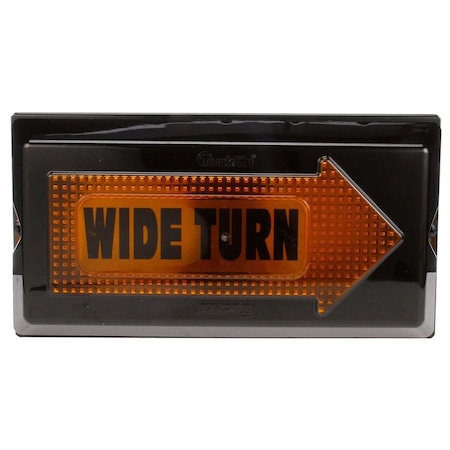 Truck-Lite 40 Series, Wide Turn Right Hand Side, Incandescent, Yellow Rectangular, 2 Bulb, Auxiliary Turn 40805